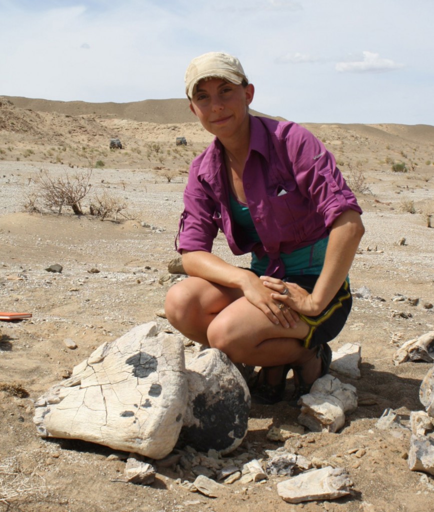 Photo of me with Sauropod in Mongolia